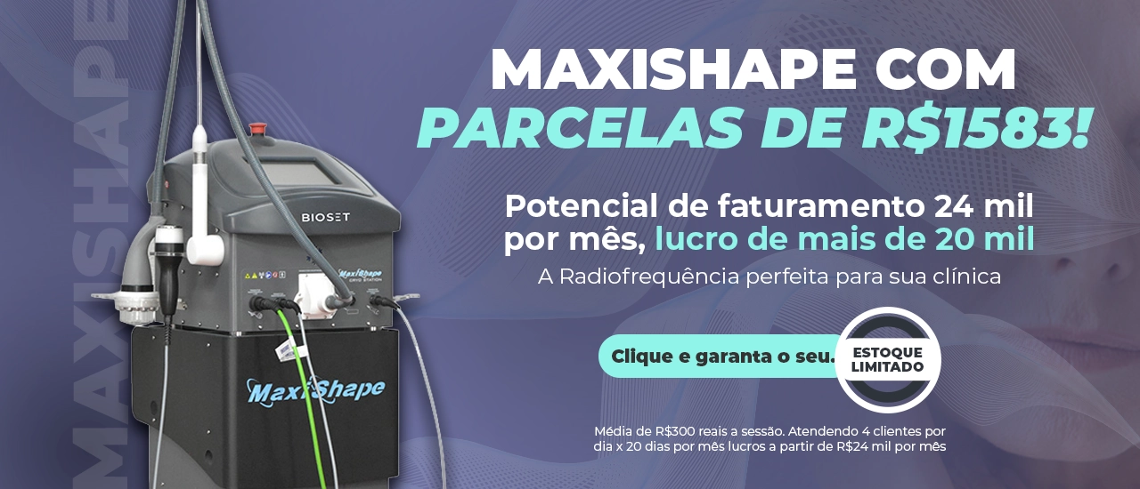 Maxishape Cryo Bioset - Aparelho de Radiofrequência com Refrigeração