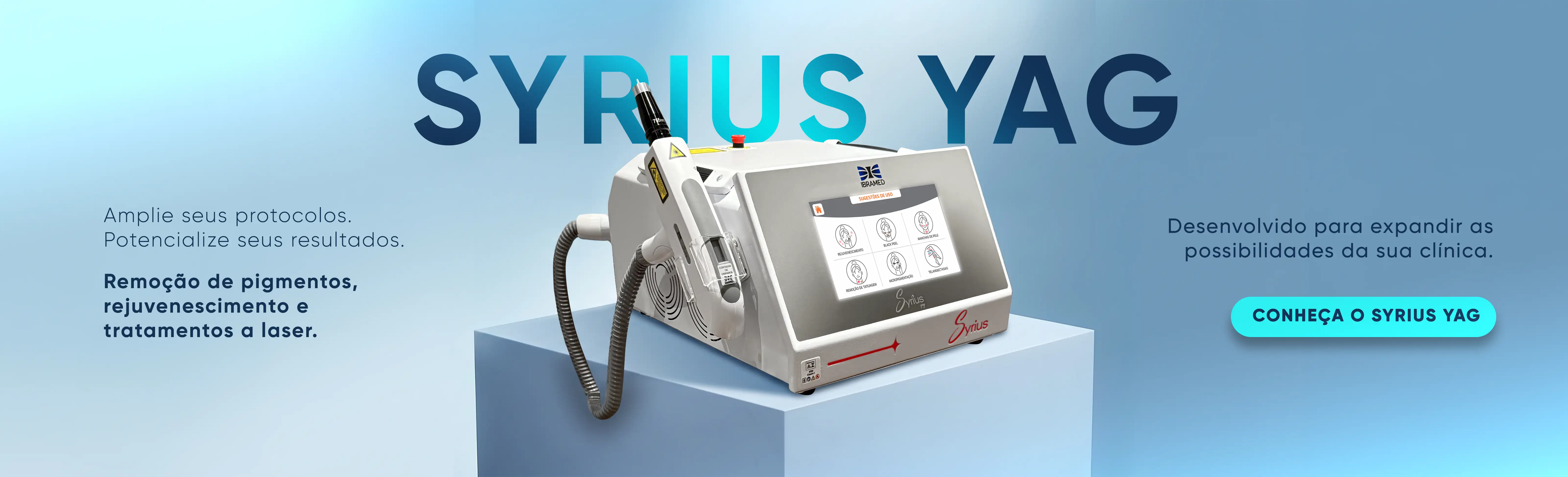 Syrius YAG Ibramed ─ Laser para Remoção de Pigmentos e Rejuvenescimento