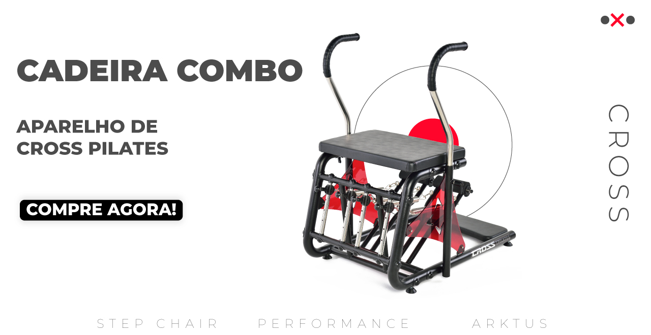 Aparelho de Cross Pilates Cadeira Combo - Arktus - Acrílico vendido  separadamente (não acompanha o equipamento)
