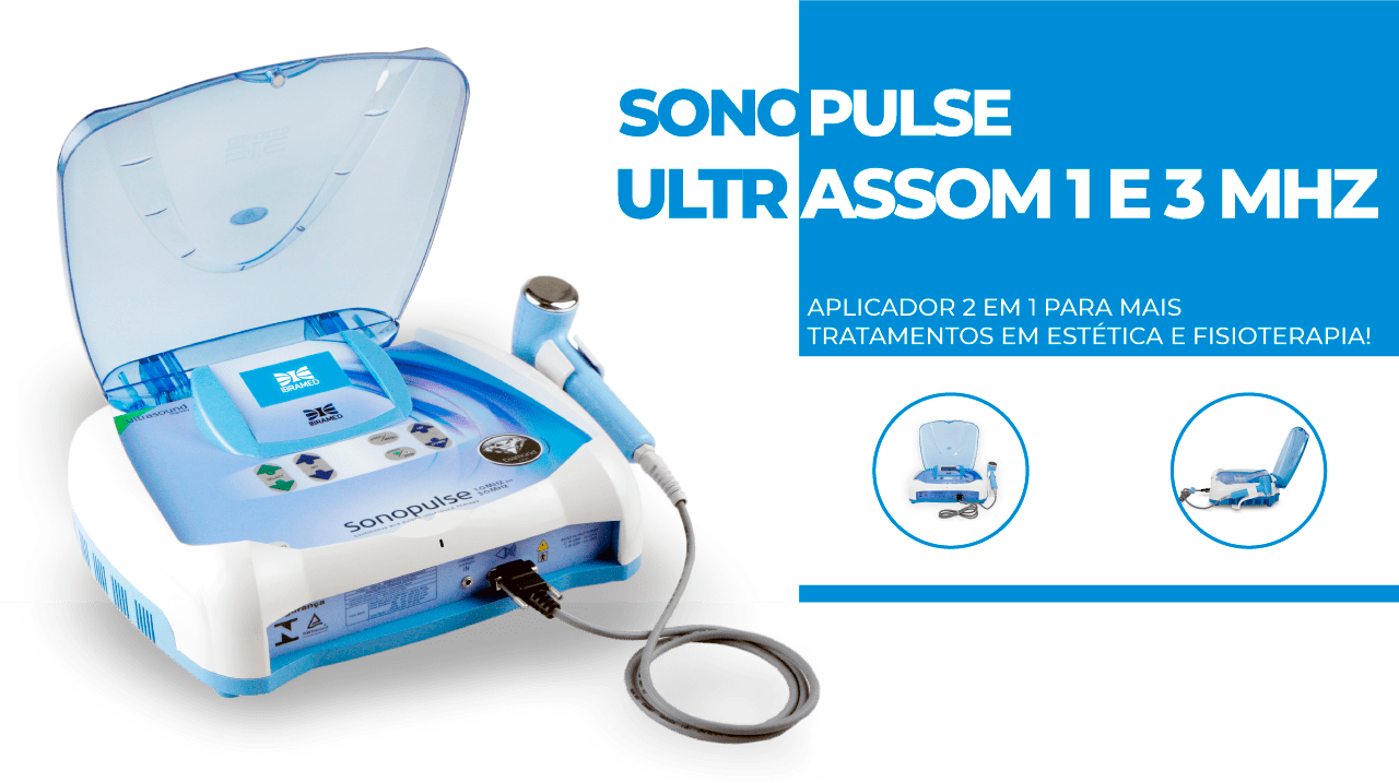 Sonopulse 1 e 3Mhz Ibramed - Aparelho de Ultrassom com 2 ERAs Sonopulse 1 e 3Mhz Ibramed - Aparelho de Ultrassom com 2 ERAs