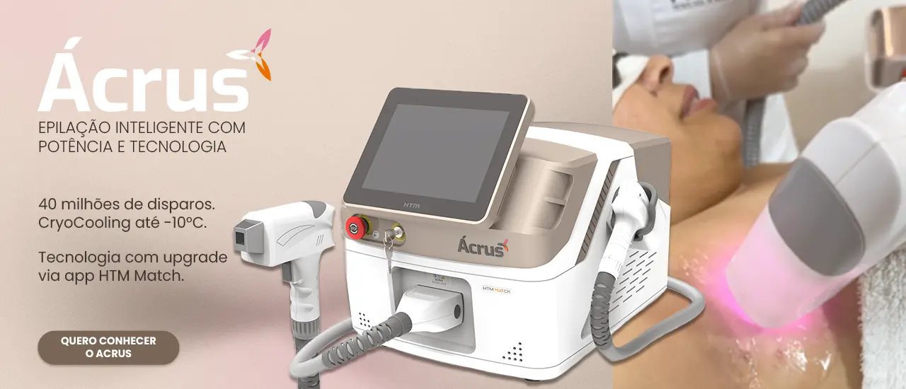 Ácrus HTM – Laser de Epilação com Aplicador Triple Wave