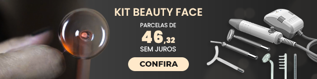 Kit Beauty Face Alta Frequência HTM + 6 Eletrodos de Vidro