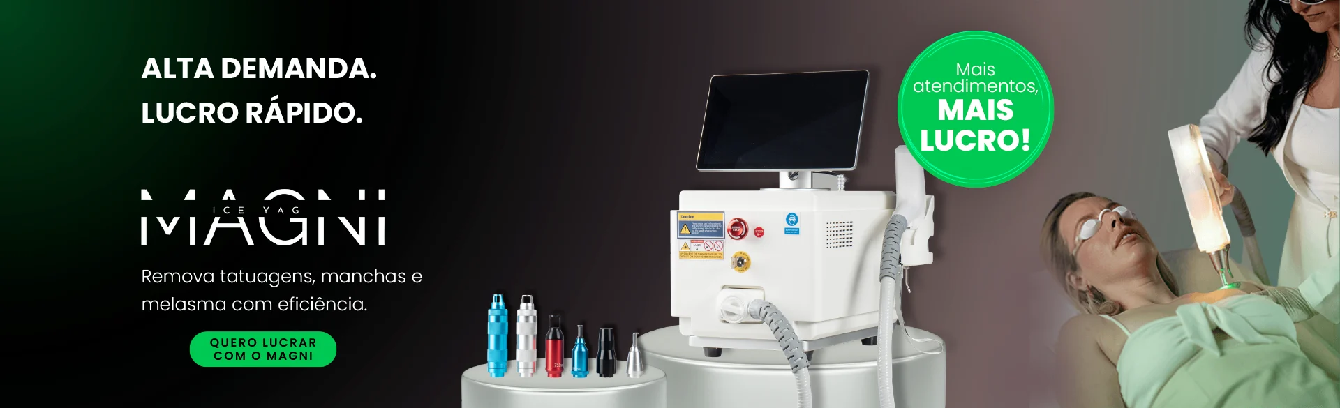 Magni ICE YAG Bioset ─ Laser para Remoção de Pigmentos