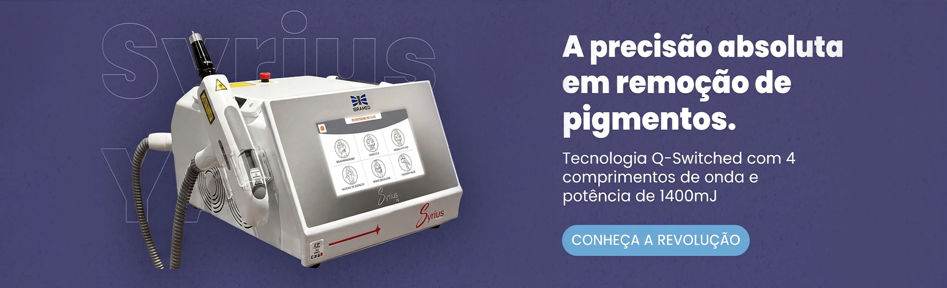 Syrius YAG Ibramed ─ Laser para Remoção de Pigmentos e Rejuvenescimento