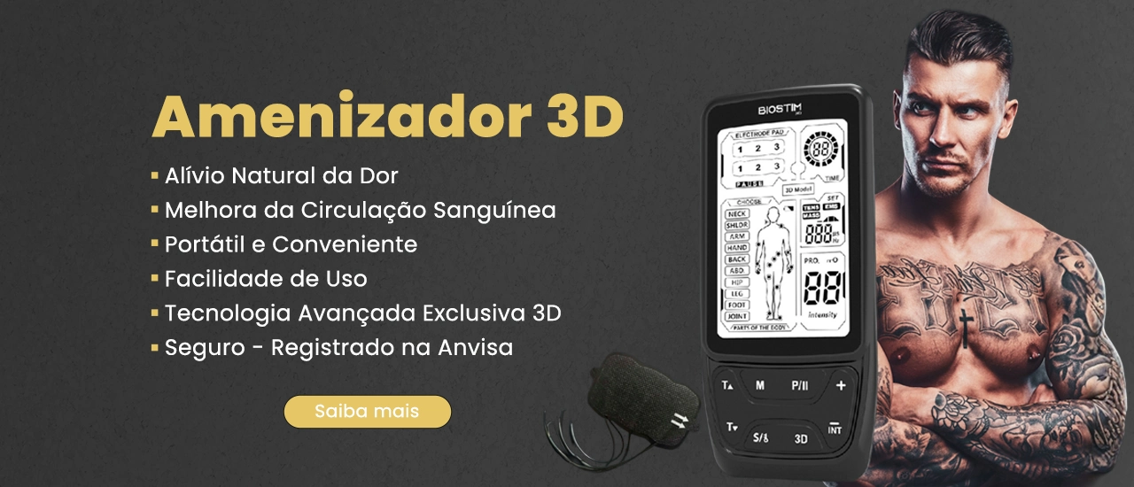 Biostim 3D - Amenizador - Aparelho para Alívio de Dor na Tatuagem Tattoo - Bioset