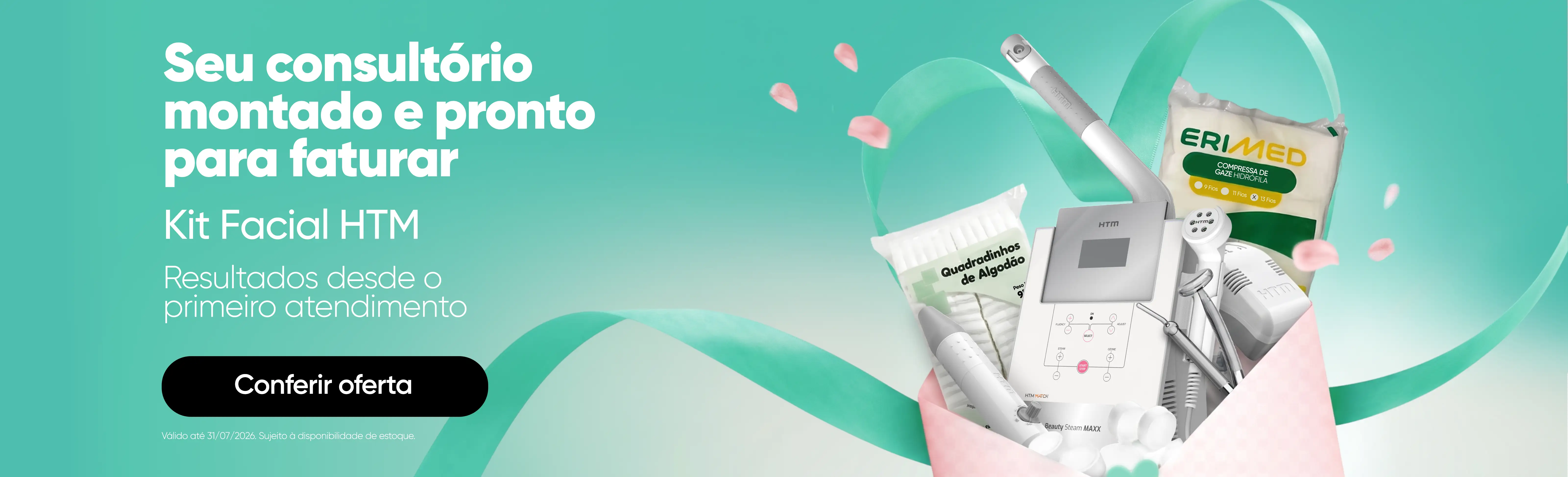 Kit Estética Facial Iniciante - com Vapor de Ozônio e Alta Frequência - HTM