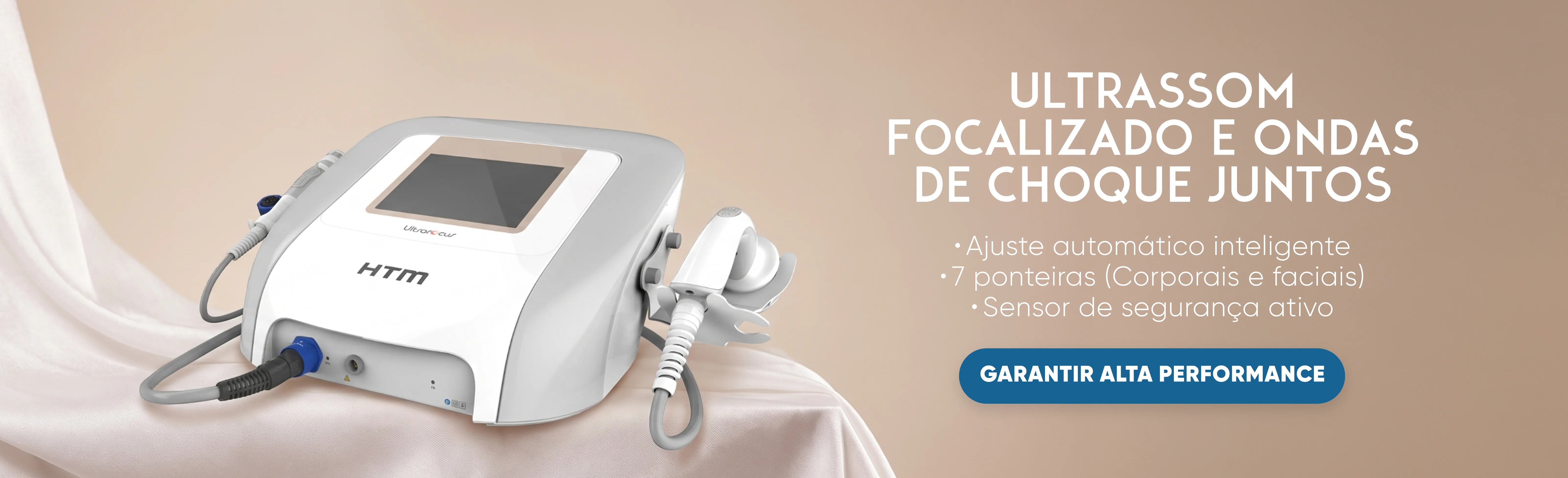 Ultrafocus HTM ─ Aparelho de Lipocavitação Focalizada Corporal e Facial e Ondas de Choque Corporal