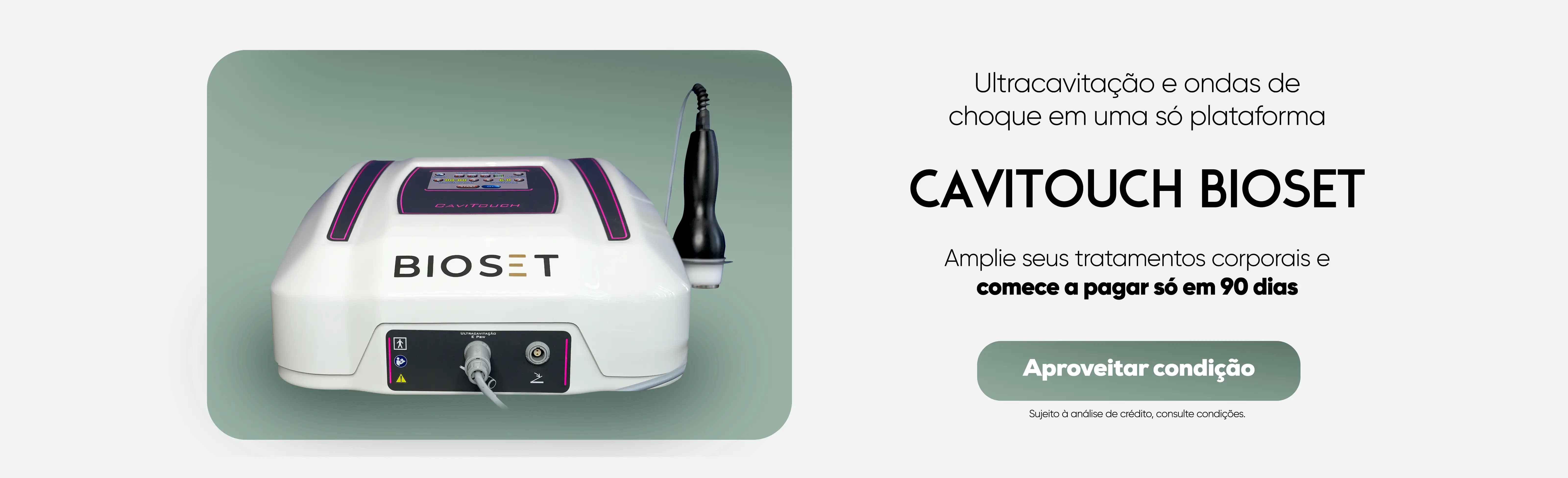 Cavitouch Bioset – Aparelho de Ultracavitação e Ondas de Choque Piezoelétrica