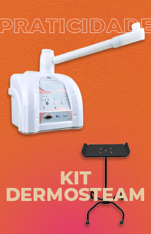 Kit Dermosteam 220V Ibramed + Mesa para Vapor de Ozônio - Preta - Arktus